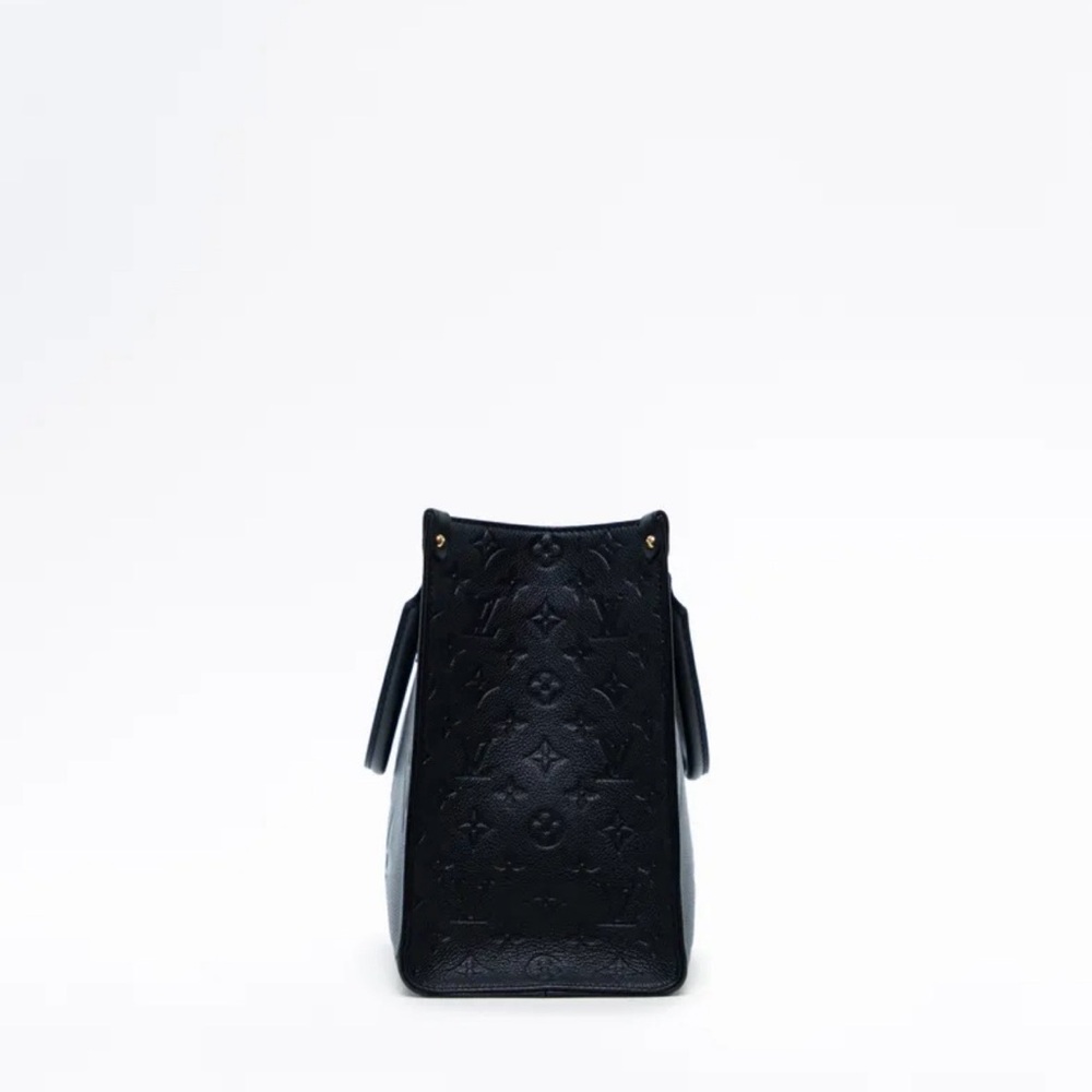 LOUIS VUITTON MONOGRAM EMPREINTE ONTHEGO MM BLACK TOTE BAG - Picture 4 of 11